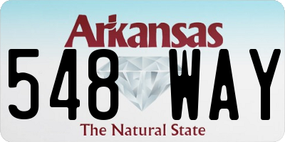 AR license plate 548WAY
