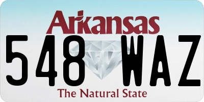 AR license plate 548WAZ