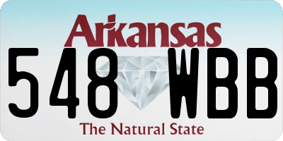 AR license plate 548WBB