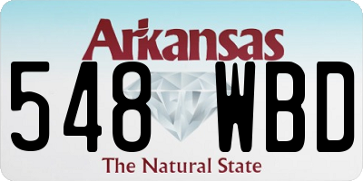 AR license plate 548WBD