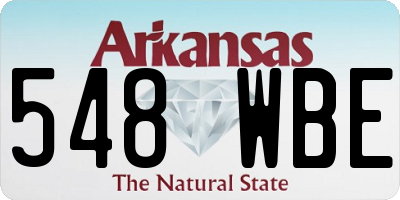 AR license plate 548WBE