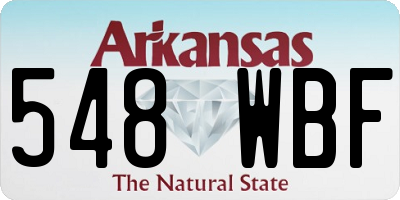 AR license plate 548WBF