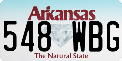 AR license plate 548WBG
