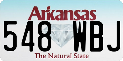 AR license plate 548WBJ