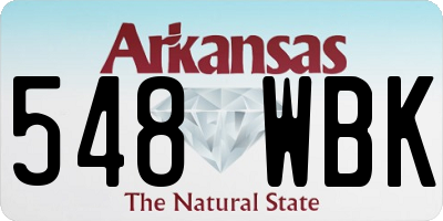 AR license plate 548WBK
