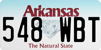 AR license plate 548WBT