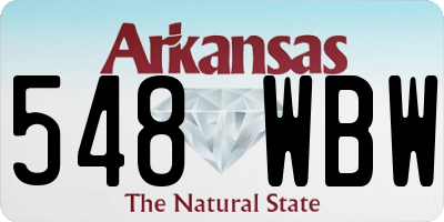 AR license plate 548WBW
