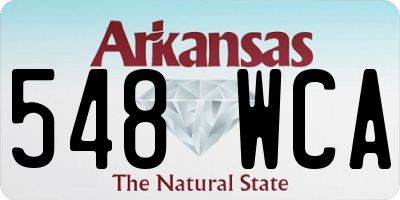 AR license plate 548WCA