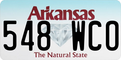 AR license plate 548WCO