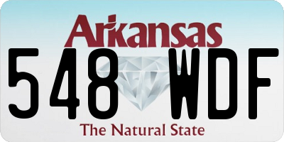 AR license plate 548WDF