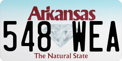 AR license plate 548WEA