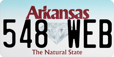 AR license plate 548WEB