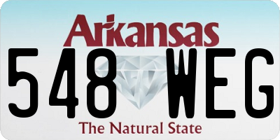 AR license plate 548WEG