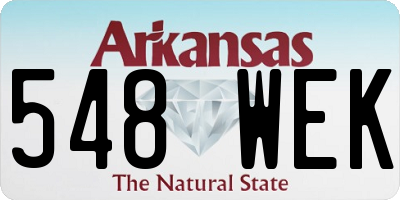 AR license plate 548WEK