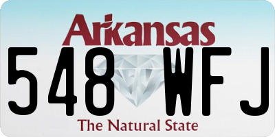AR license plate 548WFJ