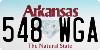 AR license plate 548WGA