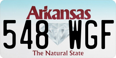 AR license plate 548WGF