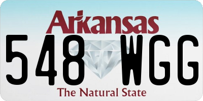 AR license plate 548WGG