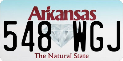 AR license plate 548WGJ