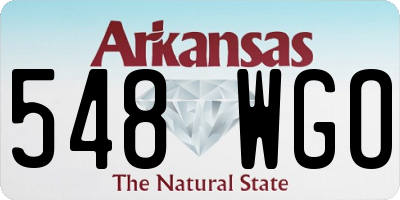AR license plate 548WGO