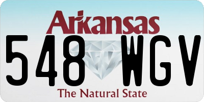 AR license plate 548WGV