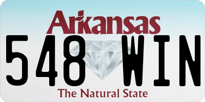 AR license plate 548WIN