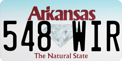 AR license plate 548WIR