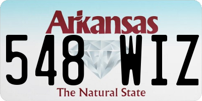 AR license plate 548WIZ