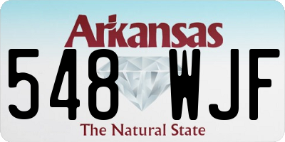 AR license plate 548WJF