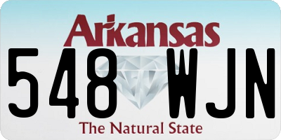 AR license plate 548WJN