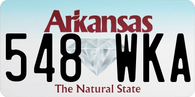 AR license plate 548WKA
