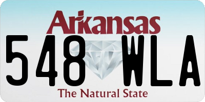 AR license plate 548WLA