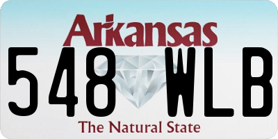 AR license plate 548WLB