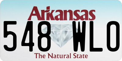 AR license plate 548WLO