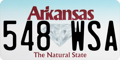 AR license plate 548WSA