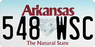AR license plate 548WSC