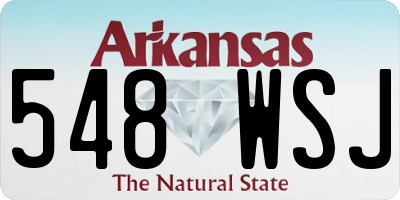 AR license plate 548WSJ