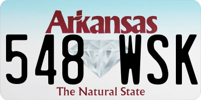 AR license plate 548WSK