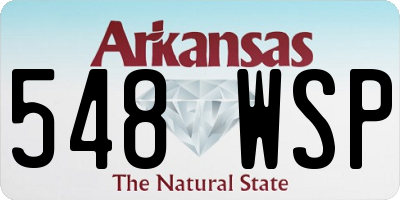 AR license plate 548WSP