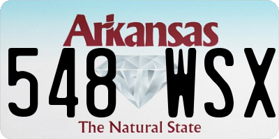 AR license plate 548WSX