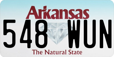 AR license plate 548WUN