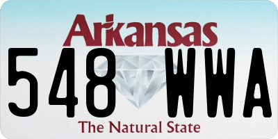 AR license plate 548WWA