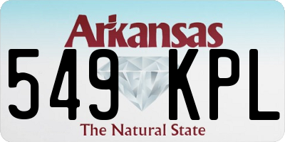 AR license plate 549KPL