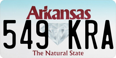 AR license plate 549KRA