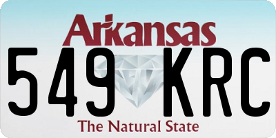AR license plate 549KRC