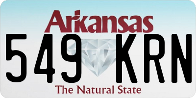 AR license plate 549KRN
