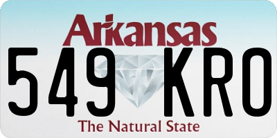 AR license plate 549KRO