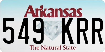 AR license plate 549KRR