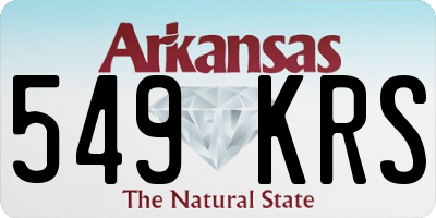 AR license plate 549KRS