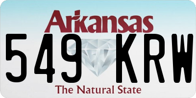 AR license plate 549KRW